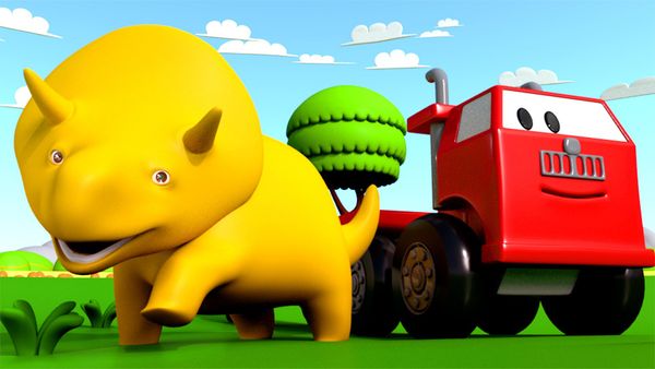 Dino the Dinosaur - El camión rojo / Aprender los colores