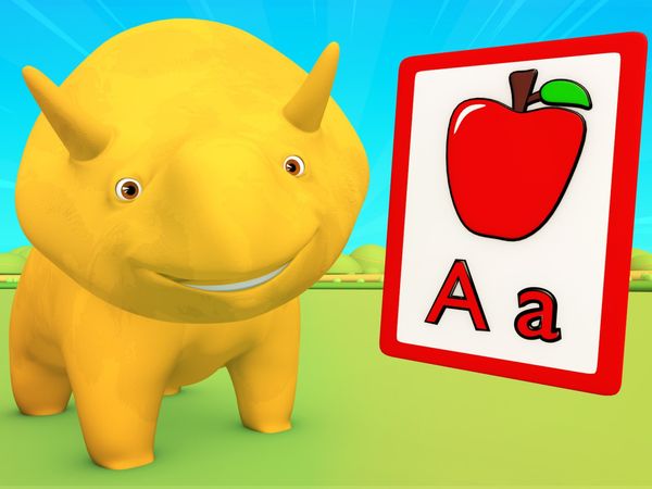 Dino the Dinosaur - Aprendiendo sobre el alfabeto : A → E / F → J / K → N / O → R / S → V / W → Z