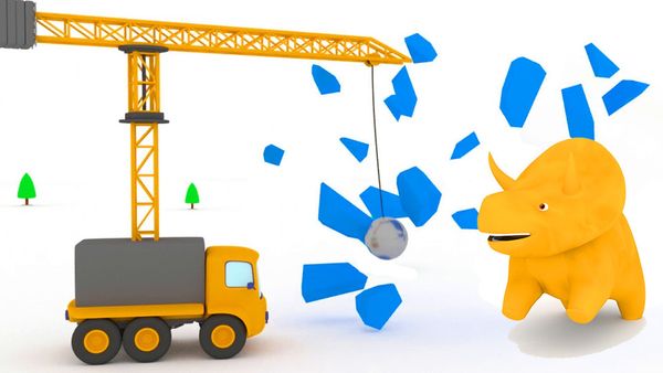 Dino the Dinosaur - La Grua Demoledora : Aprender formas / Aprender colores con los cofres llenos de pelotas