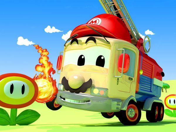 Car City: Tom's Paint Shop - Harvey es iron man de los avengers / Bebé charlie es bulbasaur de pokemon