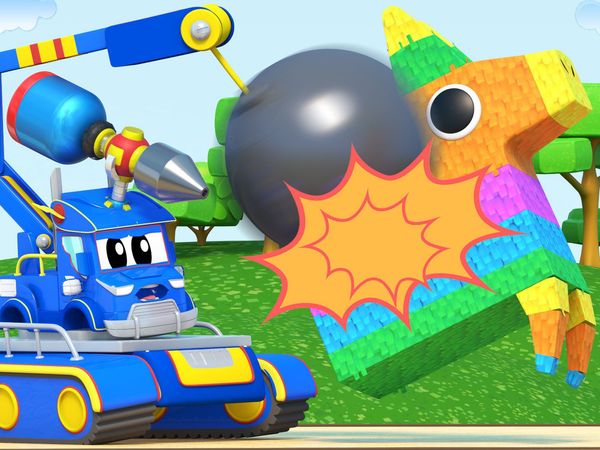 Car City Super: Super Truck - Piñata de cumpleaños / Cosechador y bebes en el barro