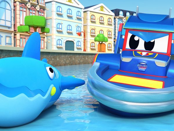 Car City Super: Super Truck - Tiburón persigue al bote de pesca / Ataque de Tiburones