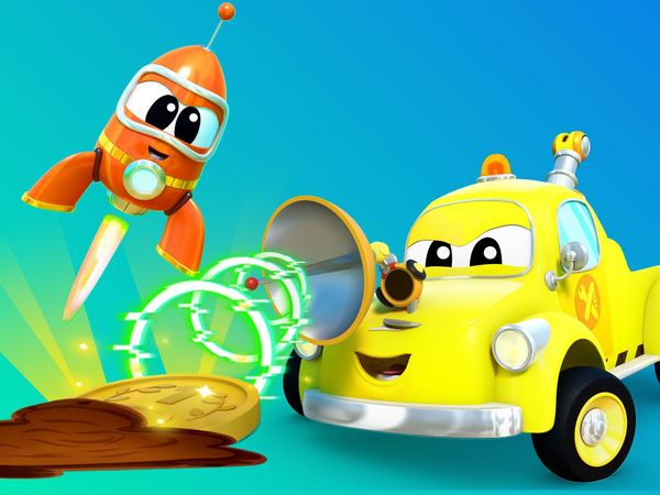 Car City Super: InvenTom The Tow Truck - Bebe Rocky en carrera / Super propulsor helice salva el día