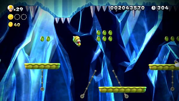 New Super Mario Bros. U Deluxe Gameplay - Zebra Gamer - Frosted Glacier! Yelllow Toad!