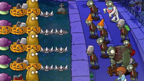 Plants vs. Zombies Gameplay - Zebra Gamer - Spikerock! Survival Night (Hard)!
