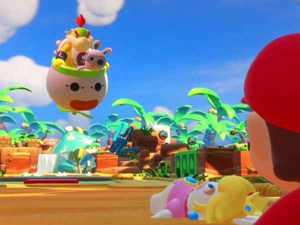 Mario + Rabbids Kingdom Battle Gameplay - Zebra Gamer - World 2 - Sherbet Desert! Toad Escort!