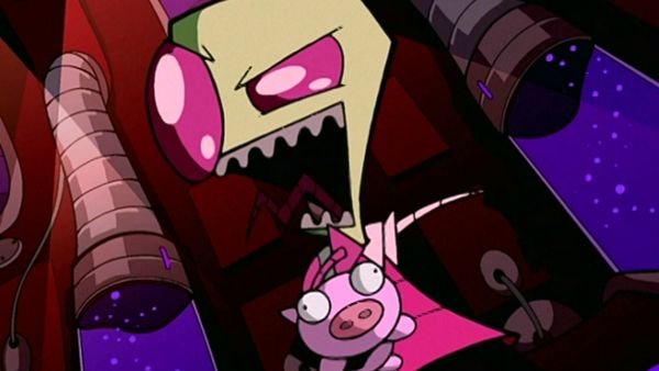 Invasor Zim - Invasão do cérebro do cão idiota / Porco de borracha muito muito malvado