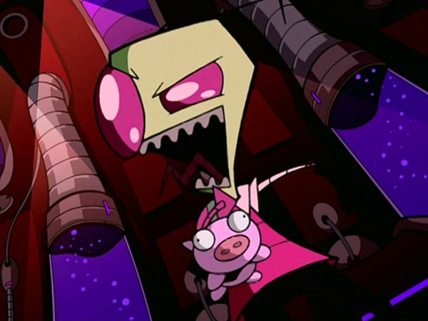 Invasor Zim - Invasão do cérebro do cão idiota / Porco de borracha muito muito malvado