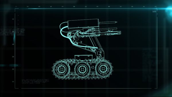Battle Factory - An Amphibious Armoured Vehicle, a Bomb Robot, and a Life Raft