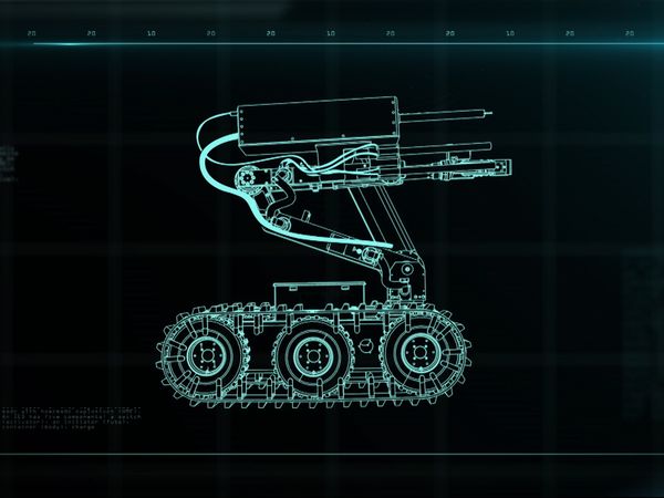 Battle Factory - An Amphibious Armoured Vehicle, a Bomb Robot, and a Life Raft