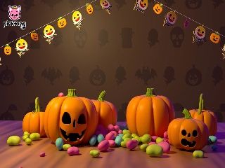Caja sorpresa De Halloween - Caja sorpresa de Halloween con tiburón bebé