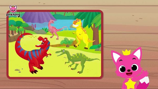 Al escondite con Pinkfong - Juguemos al escondite con Pinkfong dinosaurio 3