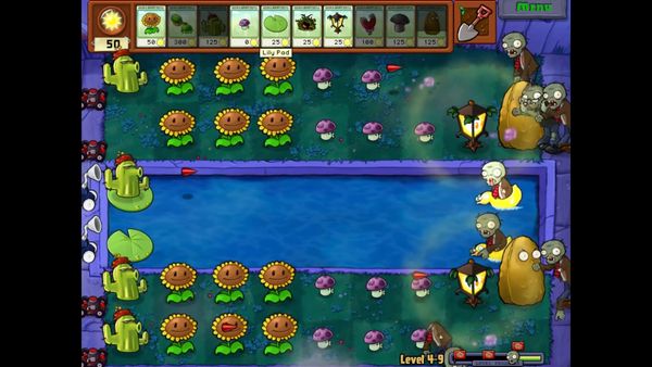 Plants vs. Zombies Gameplay - Zebra Gamer - Clip: New Game+ World 4!