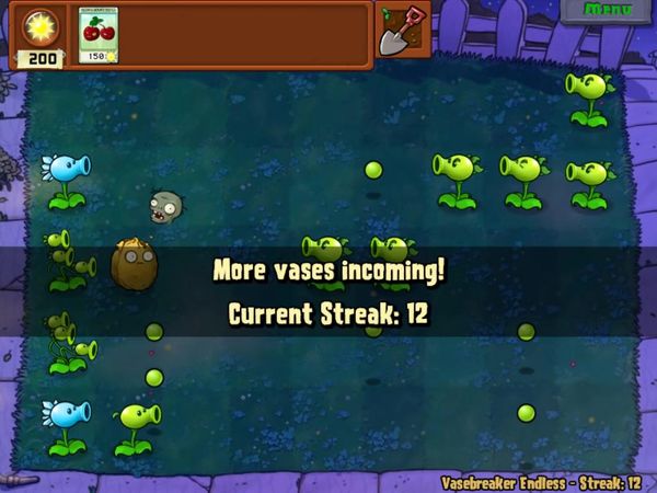 Plants vs. Zombies Gameplay - Zebra Gamer - Clip: Vasebreaker Endless!