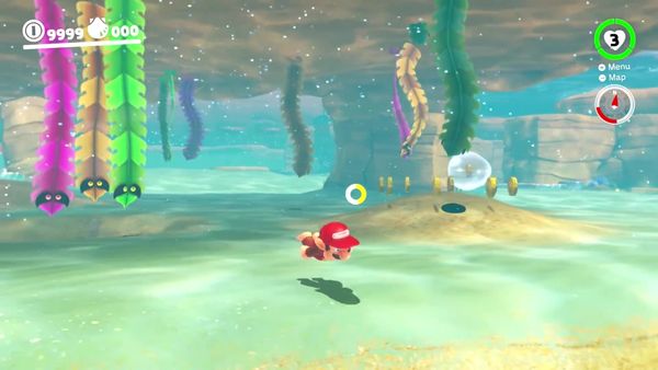 Super Mario Odyssey Gameplay - Zebra Gamer - Clip: New Hint Art! Seaside Kingdom Balloon World!