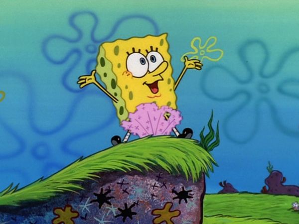Bob Esponja Calça Quadrada - Com calças naturais / O dia do contra