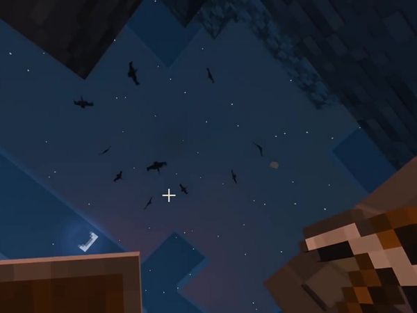 Thinknoodles - Huge Phantom Swarm Attack!! | Minecraft 1.17 Bedrock Hardcore Rtx
