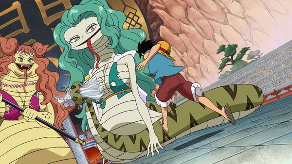 One Piece - Summit War Saga - ¡Una pelea muy difícil para Luffy! ¡El poder del Haki de las hermanas serpiente!