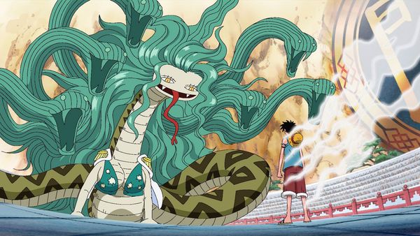 One Piece - Summit War Saga - ¡Una batalla entre poderes sin cuartel! Gomu Gomu contra Hebi Hebi