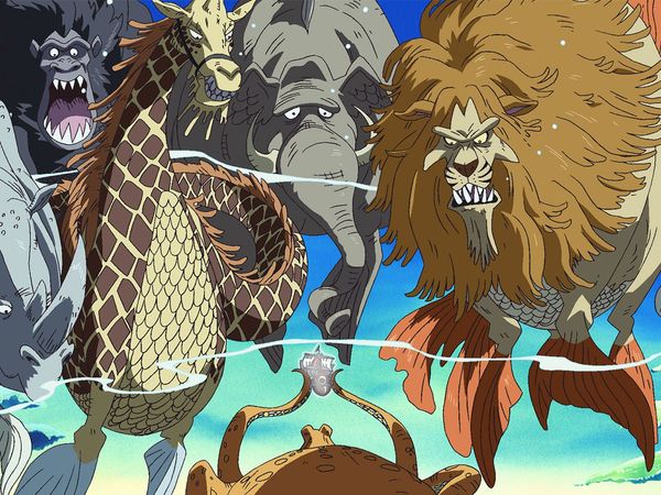 One Piece - Fishman Island Saga - ¡Una erupción volcánica submarina! A la deriva hacia la Isla Gyojin.