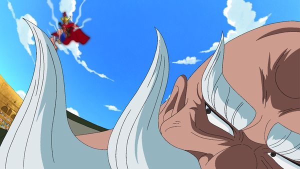 One Piece - Dressrosa Saga - ¡La violenta batalla llega a su fin! ¡Lucy contra Chinjao!