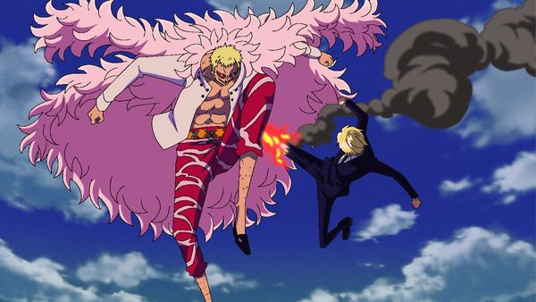 One Piece - Dressrosa Saga - ¡Una gran batalla! ¡Sanji contra Doflamingo!
