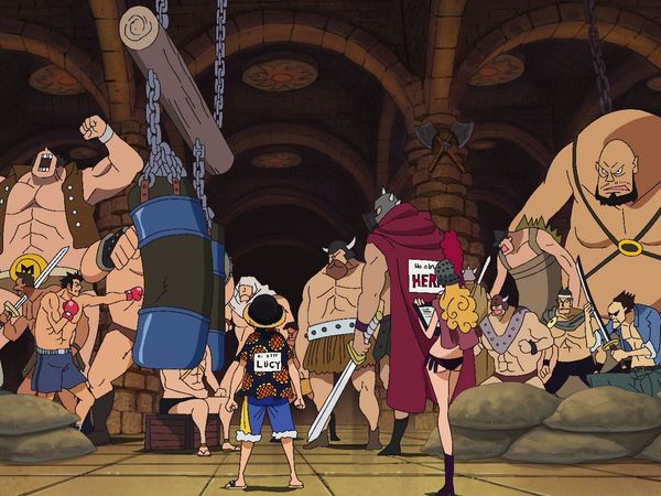 One Piece - Dressrosa Saga - ¡Un formidable guerrero desconocido! ¡Lucy aparece!