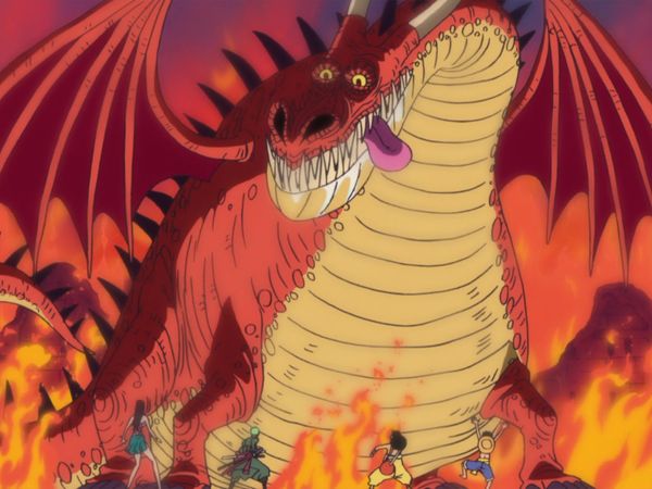 One Piece - A Battle in the Heat! Luffy vs. the Giant Dragon!