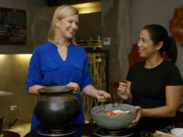 Inspired With Anna Olson - Cooking with Chef Margarita Fores in Manila