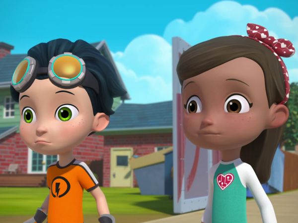 Rusty Rivets - Rusty e o forte do Robôssauro/ Trator de esteira do Rusty