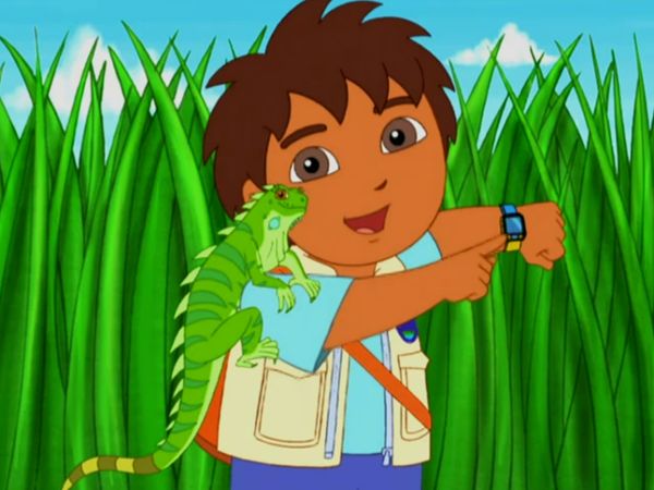 Go Diego Go LT - Iguana Verde ayuda al Abuelito a plantar un árbol de fresas