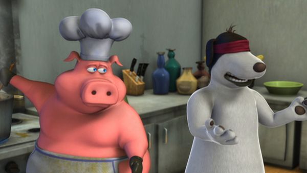 Back at the Barnyard - Chez Pig. The Right Cow