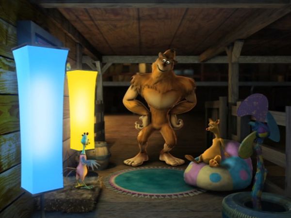 Back at the Barnyard - Otis VS Bigfoot. Pecky Suave