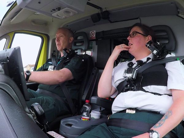 Inside the Ambulance - Pained Expression