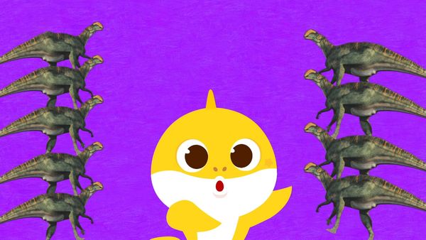 Aprenda Números com o Bebê Tubarão - Bebê Tubarão Dinossauros com Números