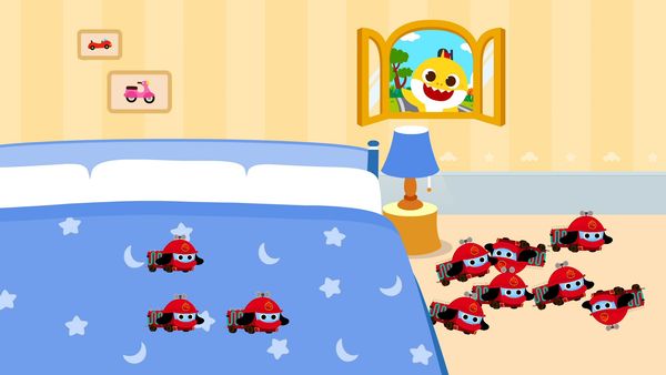 Aprenda Números com o Bebê Tubarão - Bebê Tubarão Dez na Cama