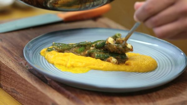 Studio Cocina- AlacocinaTv - Curry de Toffu - Vainitas con Pure de Zanahoria
