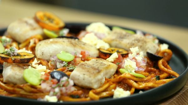 Studio Cocina- AlacocinaTv - Ceviche - Leche de Togre / Fideos en reducción de Chupe