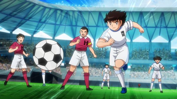 Super Campeões: Captain Tsubasa - Faltam 4 minutos. Uma batalha decisiva no ar