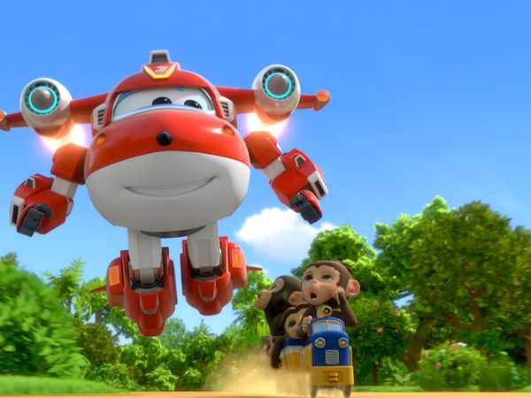 Super Wings - Car Factory Chaos / Chimpanzee Choo Choo