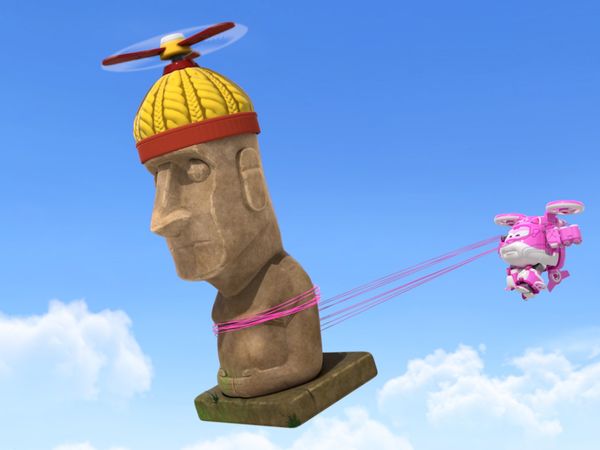 Super Wings - Moai Fly By / Tractor Triumph
