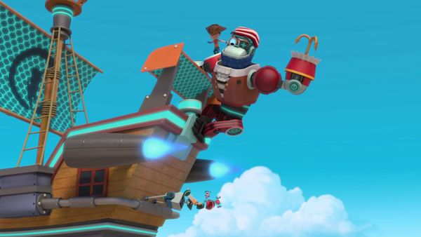 Rusty Rivets LT - Rusty y los monos pirata / El día de entregas de Rusty