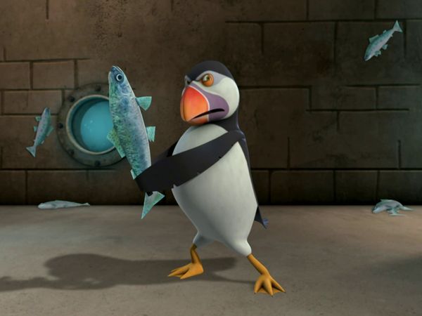 Os Pinguins de Madagascar - O pinguim fica na foto / O papagaio do mar