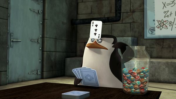 Os Pinguins de Madagascar - O pote de bolinhas de gude / Boa noite e bom Chuck