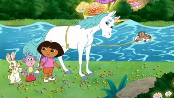 Dora The Explorer LT - Las Aventuras del Bosque Encantado de Dora Parte 1, El Cuento del Rey Unicornio