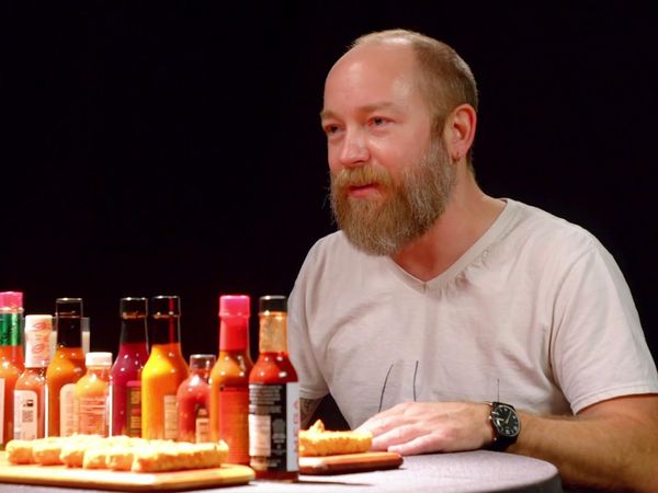 Hot Ones - Kyle Kinane Gets Angry Eating Spicy Wings