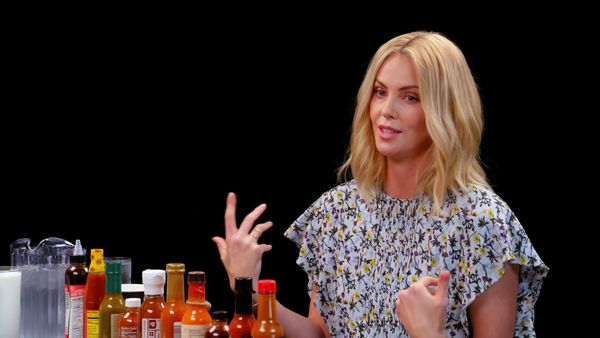 Hot Ones - Charlize Theron Takes a Rorschach Test While Eating Spicy Wings