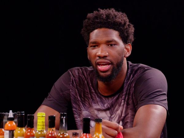 Hot Ones - Joel Embiid Trusts the Process While Eating Spicy Wings