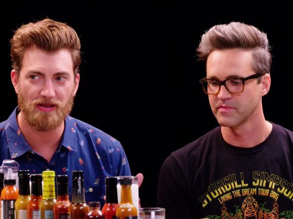 Hot Ones - Rhett & Link Hiccup Uncontrollably While Eating Spicy Wings