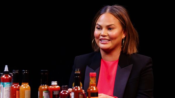 Hot Ones - Chrissy Teigen Gets Drunk on Spicy Wings